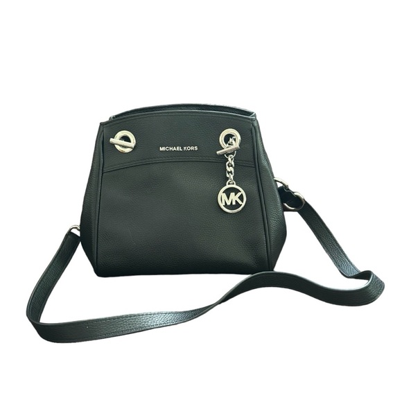 MICHAEL KORS Jet Set Chain Legacy Black Pebble Leather Shoulder Bag w/ Dust Bag - Picture 3 of 9